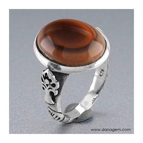انگشتر نقره مردانه سنگ عقیق