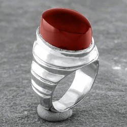 انگشتر نقره سنگ عقیق یمنی