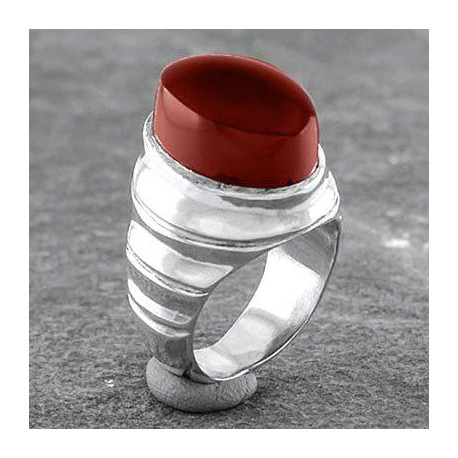 انگشتر نقره سنگ عقیق یمنی