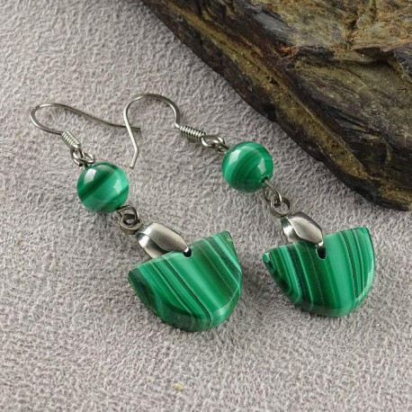 گوشواره سنگ مالاکیت