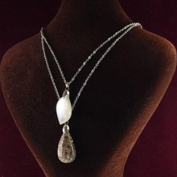 گردنبند سنگ گلدن چاروئیت و سلنایت