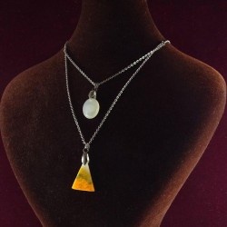 گردنبند سنگ بامبل بی جاسپر،مون استون