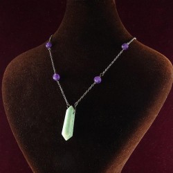 گردنبند سنگ آمتیست و آمازونیت