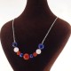 گردنبند سنگ لاجورد،رزکوارتز و عقیق قرمز