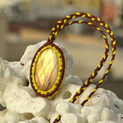 گردنبند تمام بافت سنگ لابرادوریت