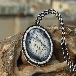 گردنبند تمام بافت عقیق شجر