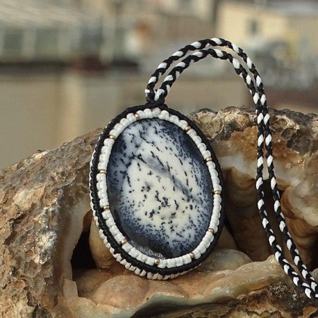 گردنبند تمام بافت عقیق شجر