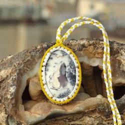 گردنبند تمام بافت عقیق شجر