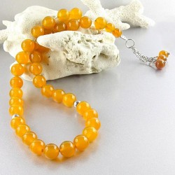 تسبیح سنگ عقیق زرد اصل