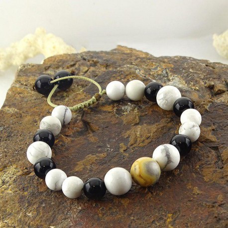 دستبند دستبند عقیق سیاه، هولیت و عقیق کریزیلیس