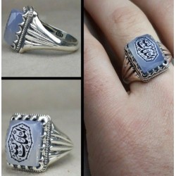 انگشتر عقیق کبود یمنی