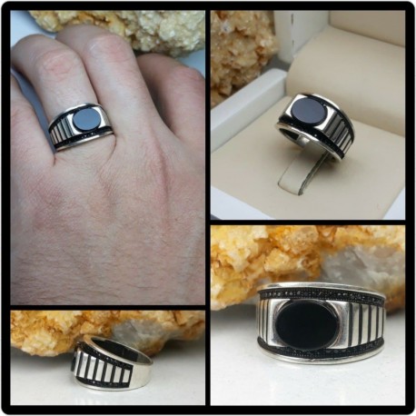 انگشتر عقیق مشکی