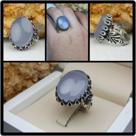 انگشتر نقره عقیق کبود